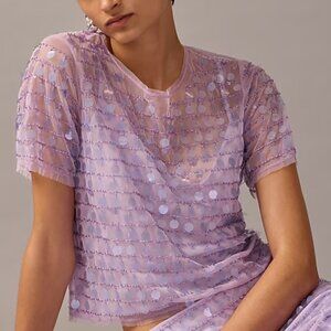 Jcrew Collection layered sequin T-shirt